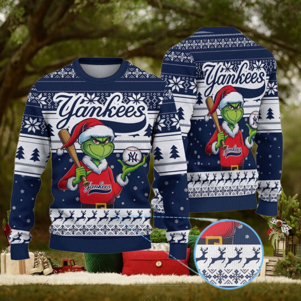 New York Yankees Funny Grinch Christmas Sweater New York Yankees Funny Grinch Christmas Sweater