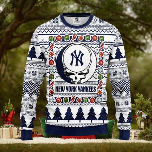 New York Yankees Grateful Dead Ugly Christmas Sweater Men And Women Sport Fans Gift