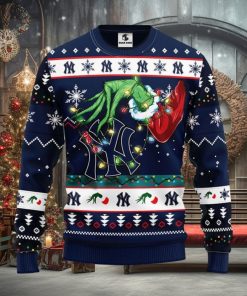 New York Yankees Grinch Christmas Ugly Sweater Christmas Gift For Fans Party Hoiliday Gift