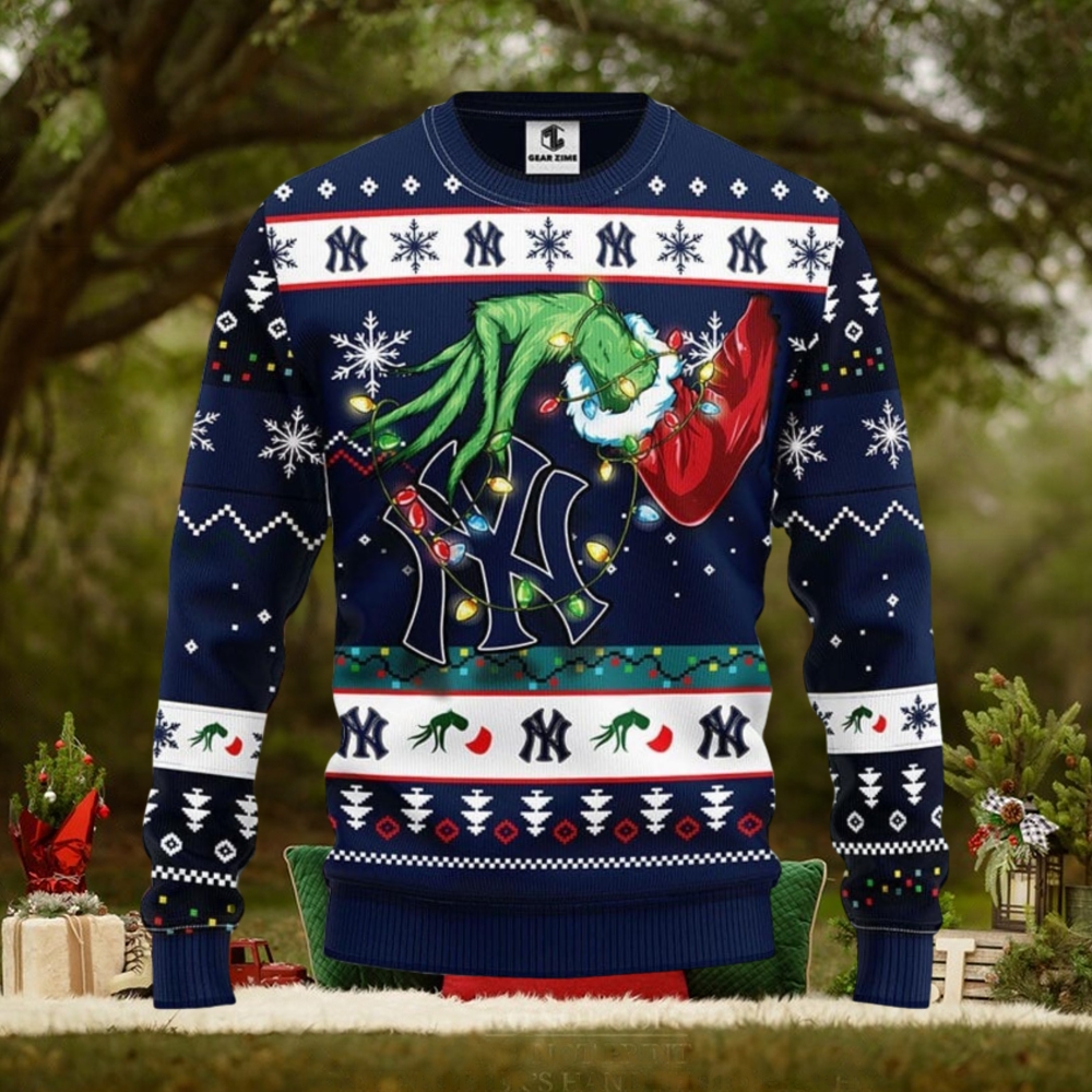 New York Yankees Grinch Christmas Ugly Sweater Christmas Gift For Fans Party Hoiliday Gift New York Yankees Grinch Christmas Ugly Sweater Christmas Gift For Fans Party Hoiliday Gift