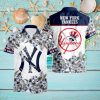 New York Yankees Tropical Leaf 3D Printed Hawaiian Shirt Beach Team Gift