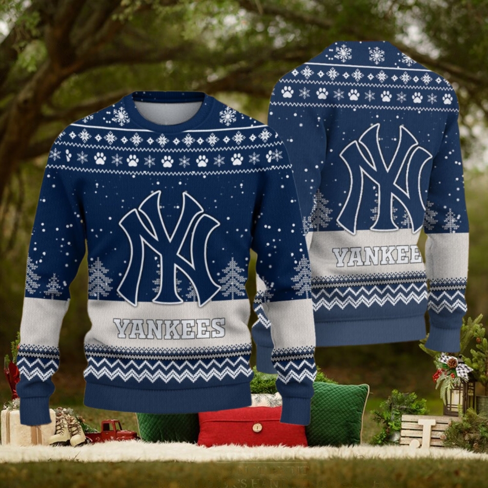 New York Yankees Logo Christmas Wool Sweater New York Yankees Logo Christmas Wool Sweater