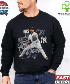 New York Yankees Luis Gil Navy 2024 American League Rookie Of The Year T Shirt