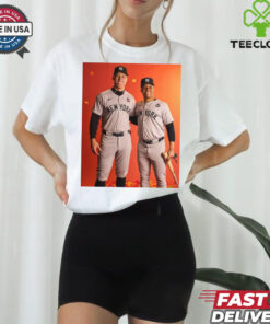 New York Yankees MLB Aaron Judge, Juan Soto and the Yankees in Game 1 of the World Series t shirt