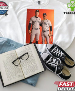 New York Yankees MLB Aaron Judge, Juan Soto and the Yankees in Game 1 of the World Series t shirt