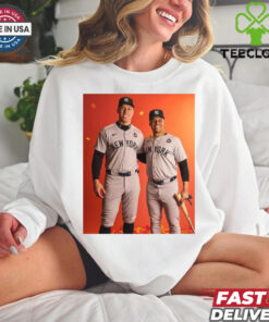 New York Yankees MLB Aaron Judge, Juan Soto and the Yankees in Game 1 of the World Series t shirt