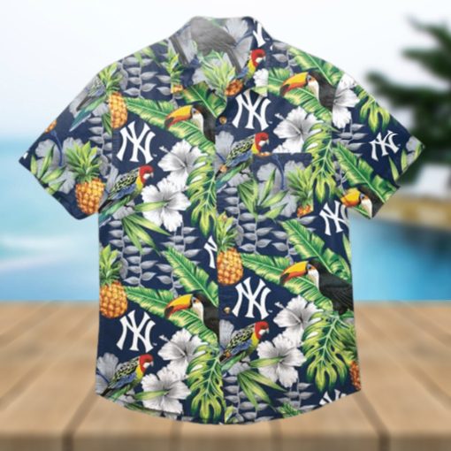 New York Yankees MLB Floral Button Up Shirt