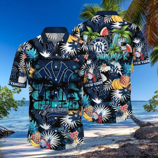 New York Yankees MLB Flower Hawaiian Shirt For Men Women Great Gift For Fans