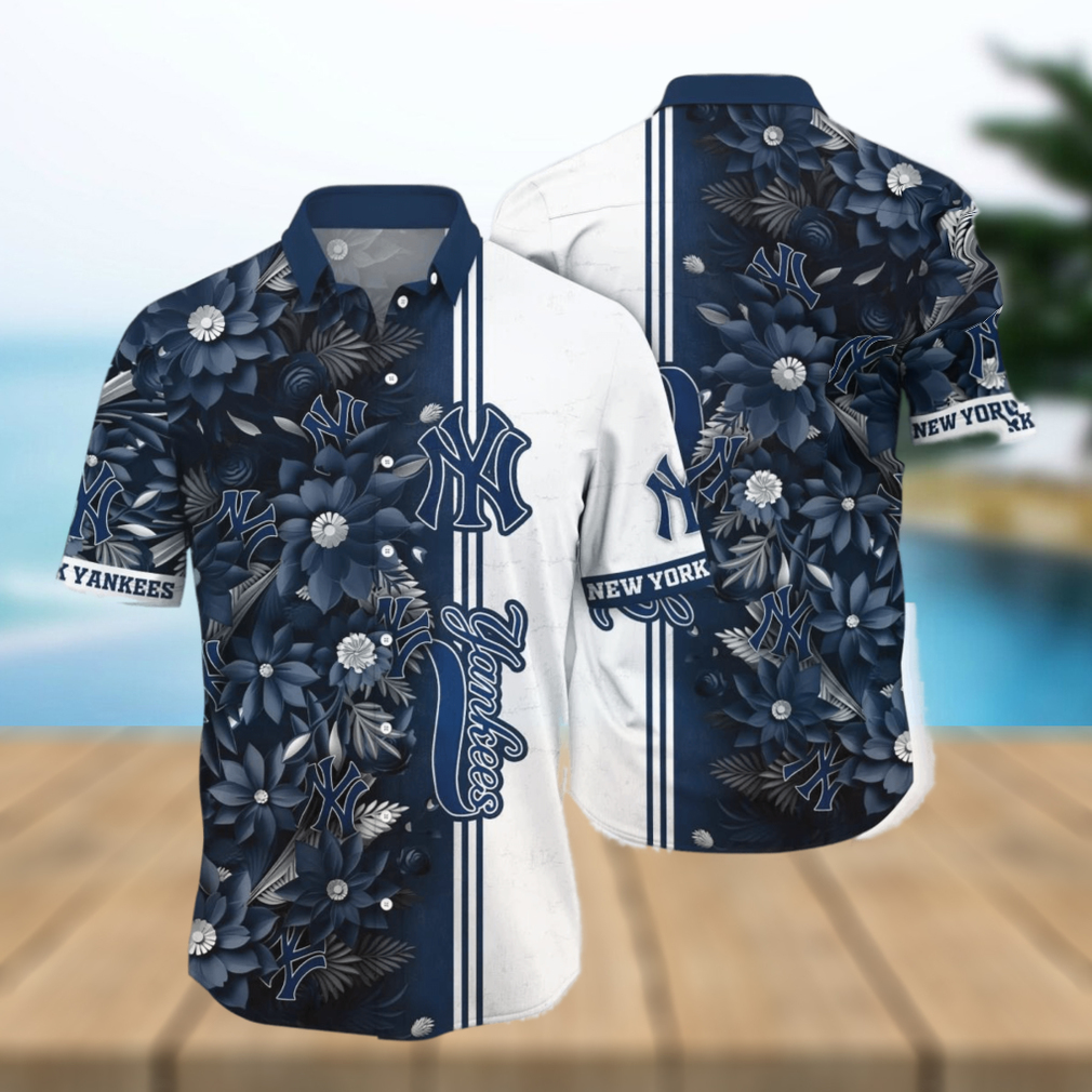 New York Yankees MLB Flower Hawaiian Shirt For Men Women Great Gift For Real Fans New York Yankees MLB Flower Hawaiian Shirt For Men Women Great Gift For Real Fans