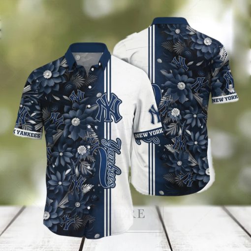 New York Yankees MLB Flower Hawaiian Shirt For Men Women Great Gift For Real Fans