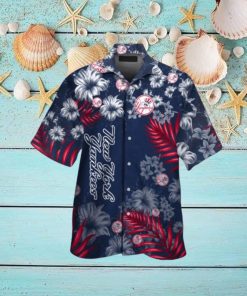 New York Yankees MLB Flower Short Sleeve Button Up Tropical Hawaiian Shirt