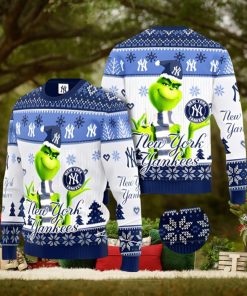 New York Yankees MLB Grinch Ugly Christmas Sweater Xmas 3D Printed Christmas Sweater Gift