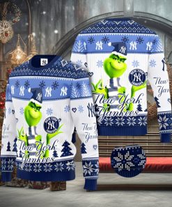New York Yankees MLB Grinch Ugly Christmas Sweater Xmas 3D Printed Christmas Sweater Gift