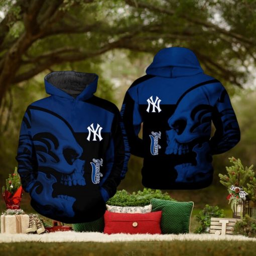 New York Yankees MLB Skull 3D Printed Hoodie