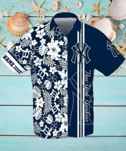 New York Yankees Mlb Baseball Sport Custom Name Hawaiian Graphic Print Short Sleeve Hawaiian Shirt