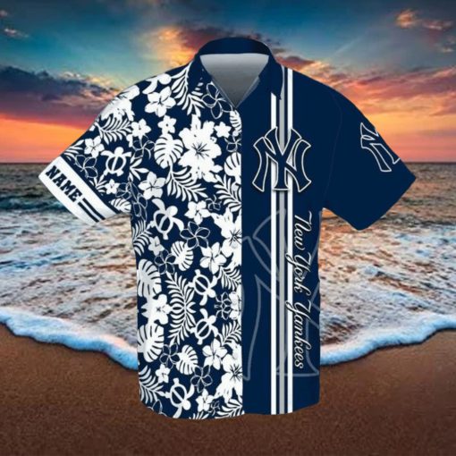 New York Yankees Mlb Baseball Sport Custom Name Hawaiian Graphic Print Short Sleeve Hawaiian Shirt