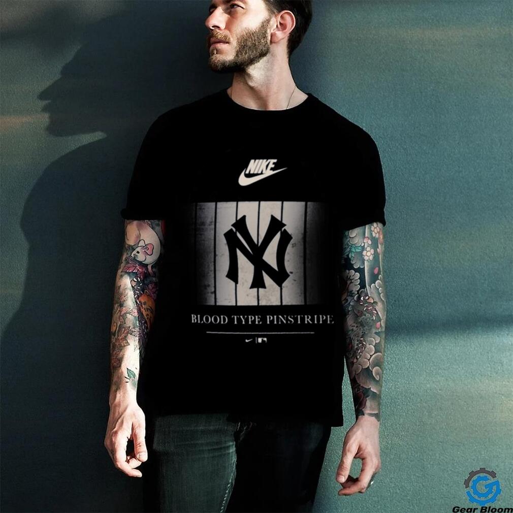 New York Yankees Nike Blood Type Pinstripe Shirt New York Yankees Nike Blood Type Pinstripe Shirt