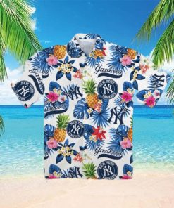 New York Yankees Pineapple Aloha Hawaiian Shirt 1 New York Yankees Pineapple Aloha Hawaiian Shirt