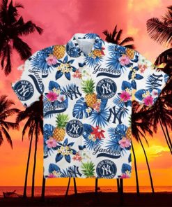 New York Yankees Pineapple Aloha Hawaiian Shirt 2 New York Yankees Pineapple Aloha Hawaiian Shirt