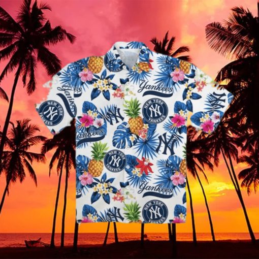 New York Yankees Pineapple Aloha Hawaiian Shirt