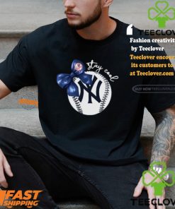 New York Yankees Stay Cool Bow Baseball Girls T Shirt