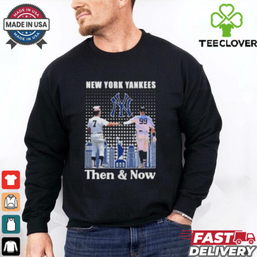 New York Yankees Then & Now Mickey Mantle And Aaron Judge Signatures 2024 T hoodie, sweater, longsleeve, shirt v-neck, t-shirt