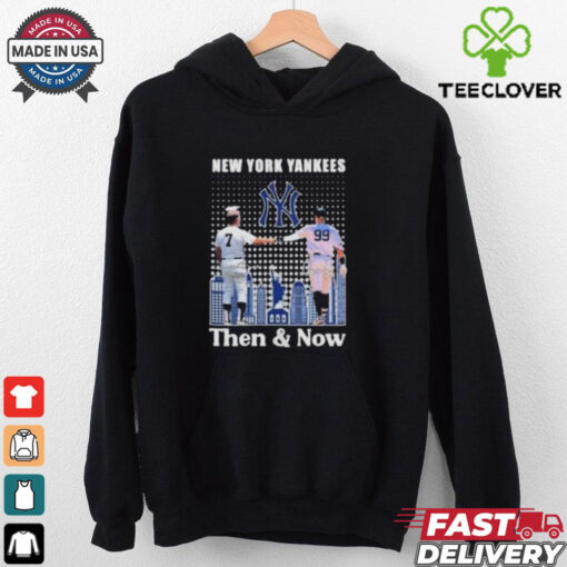 New York Yankees Then & Now Mickey Mantle And Aaron Judge Signatures 2024 T hoodie, sweater, longsleeve, shirt v-neck, t-shirt