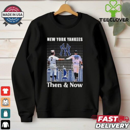 New York Yankees Then & Now Mickey Mantle And Aaron Judge Signatures 2024 T hoodie, sweater, longsleeve, shirt v-neck, t-shirt