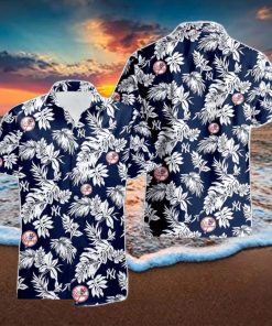 New York Yankees Tropical Leaf 3D Printed Hawaiian Shirt Beach Team Gift