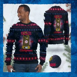 New York Yankees World Series Champions MLB Cup Ugly Christmas Sweater Sweatshirt Party