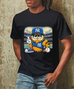 New York Yankees baseball Garfield cartoon shirt
