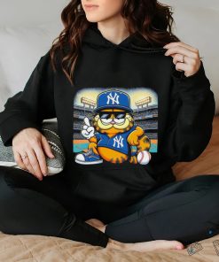 New York Yankees baseball Garfield cartoon shirt