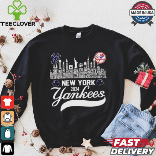 New York Yankees players city skyline 2024 ALCS shirt