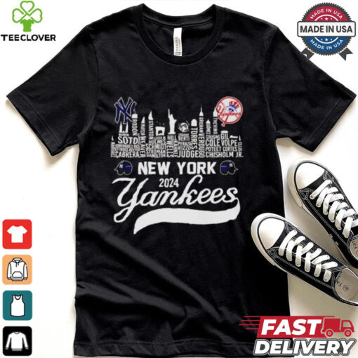 New York Yankees players city skyline 2024 ALCS shirt