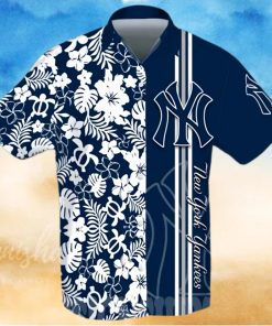 New York Yankess All Over Print Hawaiian Shirt – Navy