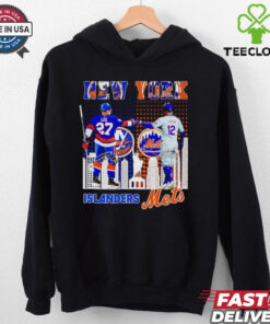 New York city skyline Islanders Lee and Mets Lindor signatures hoodie, sweater, longsleeve, shirt v-neck, t-shirt