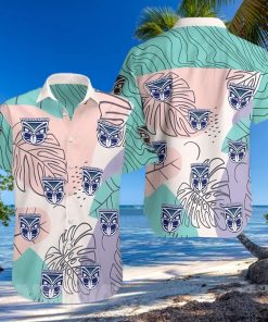 New Zeal And Warriors All Over Print Summer Short Sleeve Hawaiian Beach Shirt