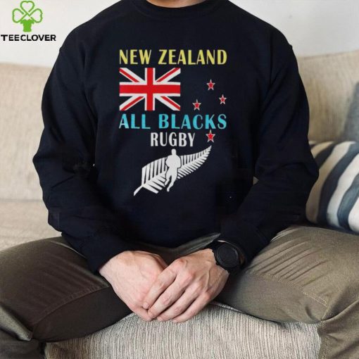 New Zealand flag all black rugby hoodie, sweater, longsleeve, shirt v-neck, t-shirt