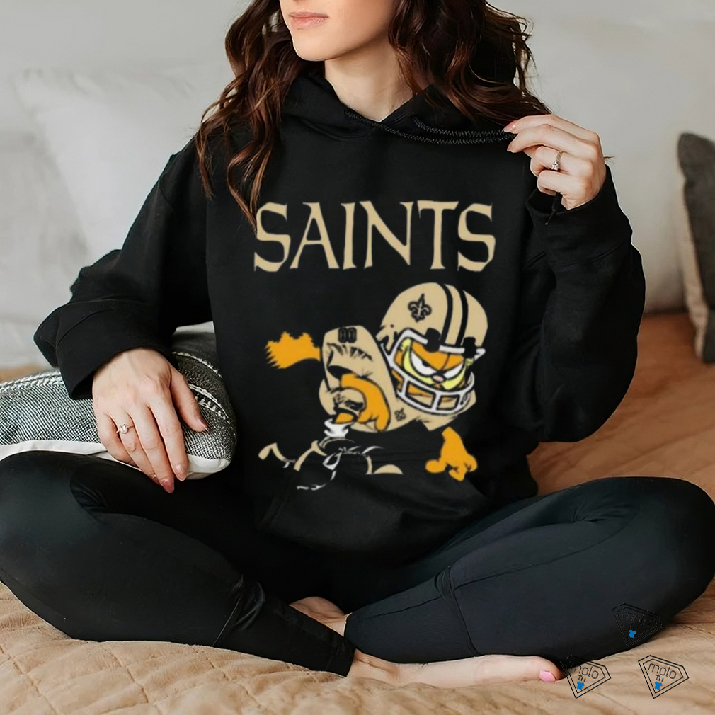 New orleans saints garfield cat grumpy football player shirt New orleans saints garfield cat grumpy football player shirt
