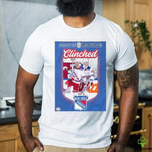 New york rangers are the first team to clinch a spot in the stanley cup playoffs 2024 nhl shirt
