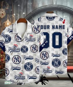 NewYork Yankees MLB Custom Name And Number Summer 3D Hawaiian Shirt