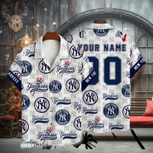 NewYork Yankees MLB Custom Name And Number Summer 3D Hawaiian Shirt