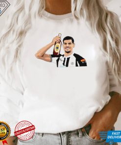 Newcastle United FC Bruno Guimaraes with beer art shirt