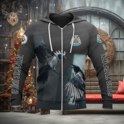 Newcastle United FC The Magpies Black Zip Up Hoodie