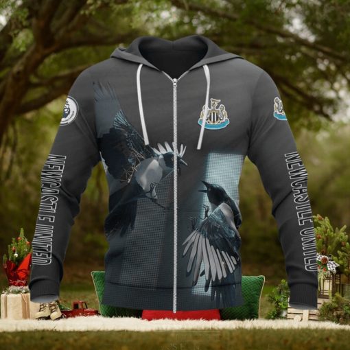 Newcastle United FC The Magpies Black Zip Up Hoodie