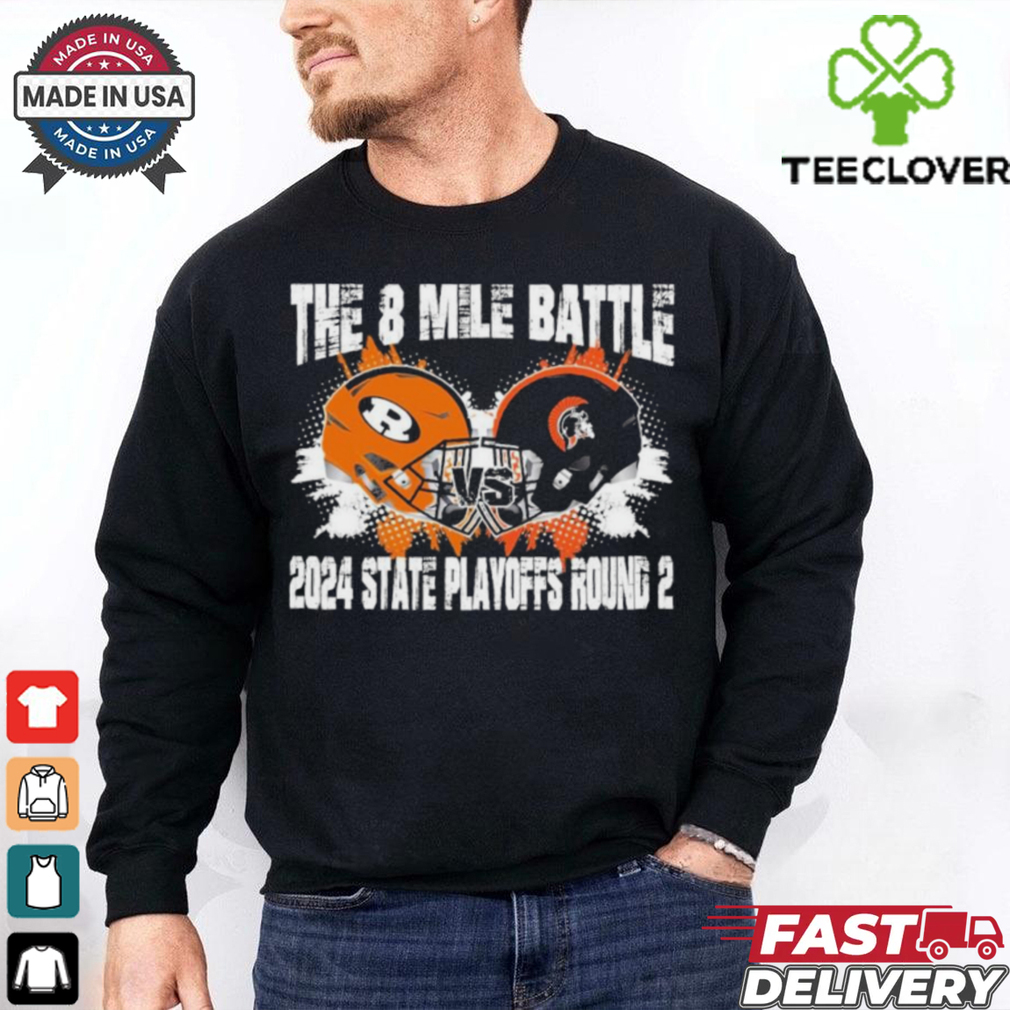 Newcomerstown Trojans Vs Ridgewood Football 8 Mile Battle Playoffs 2024 State Playoffs Round 2 Shirt Newcomerstown Trojans Vs Ridgewood Football 8 Mile Battle Playoffs 2024 State Playoffs Round 2 Shirt