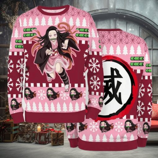 Nezuko Kimetsu No Yaiba Ugly Christmas Sweater Season 2023