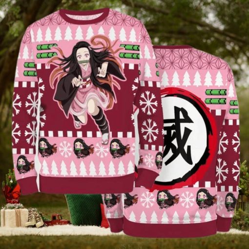 Nezuko Kimetsu No Yaiba Ugly Christmas Sweater Season 2023