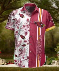 Nfl Arizona Cardinals Red White Flower Trendy Hawaiian Shirt Aloha Shirt