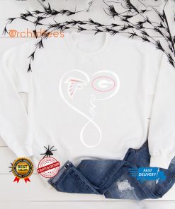 Nfl Atlanta Falcons Georgia Bulldogs Love Heart Graphic Unisex T Shirt